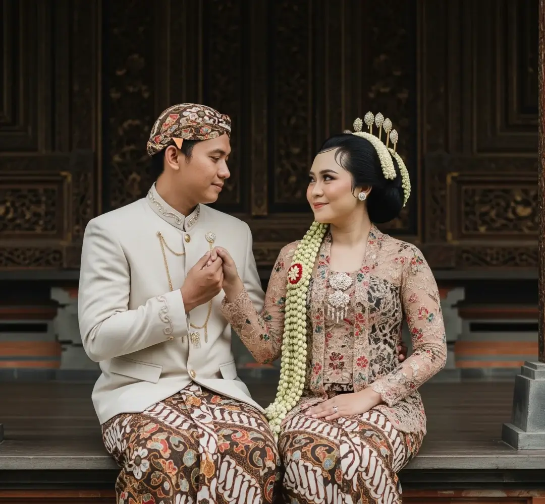 Pasangan Jawa yang menunjukkan keharmonisan dalam hubungan.